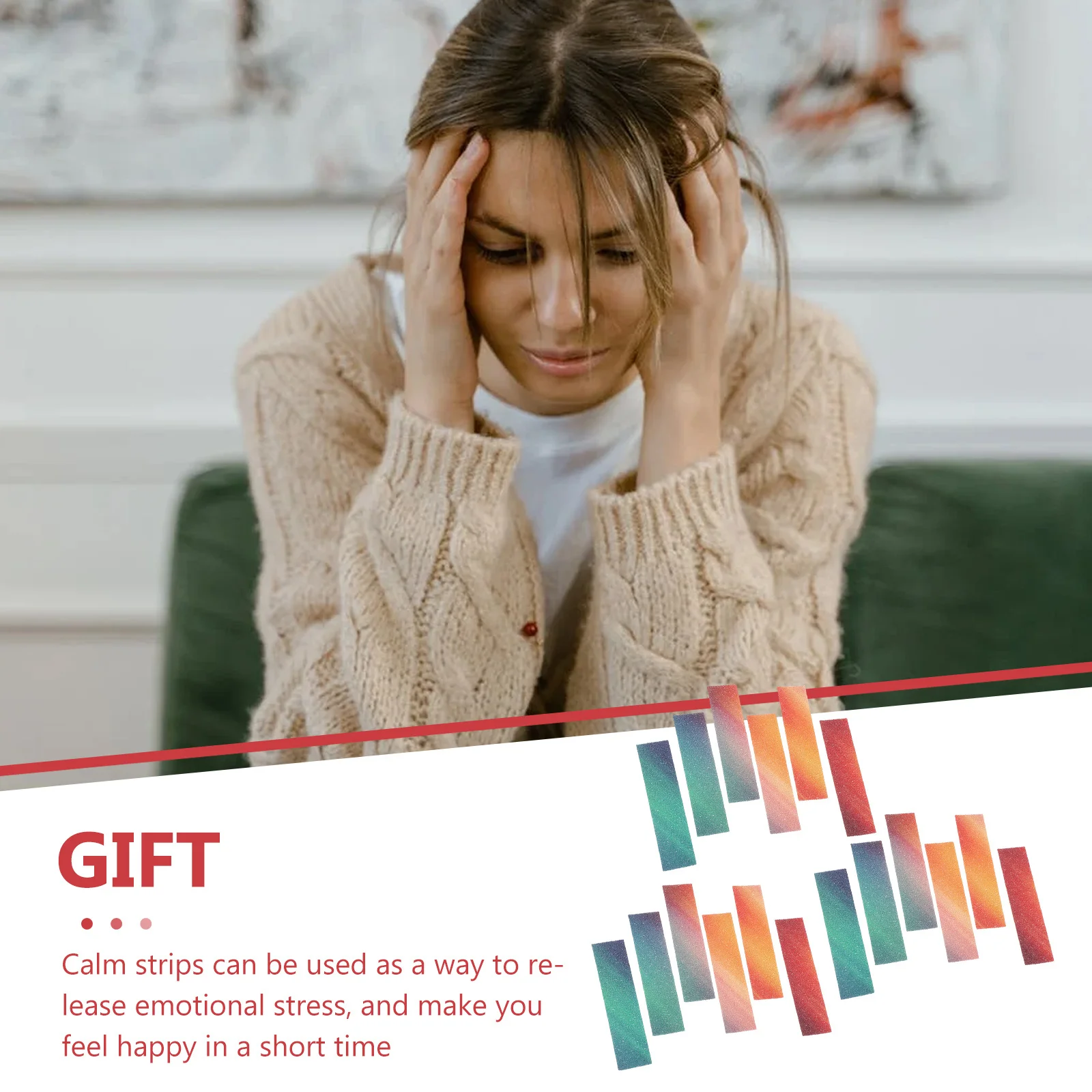 

18pcs Anti Stress Relief Stickers Peva Pvc Material Calm Anxiety Sensory Decals For Emotional Release Fun Adhesives