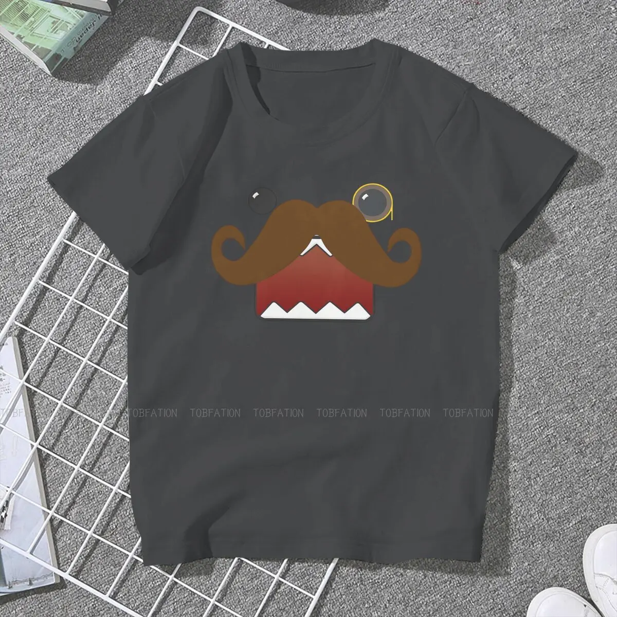 Domo Kun Cotton TShirt for Woman Girl Mustache Humor Casual Tee T Shirt New Design Loose