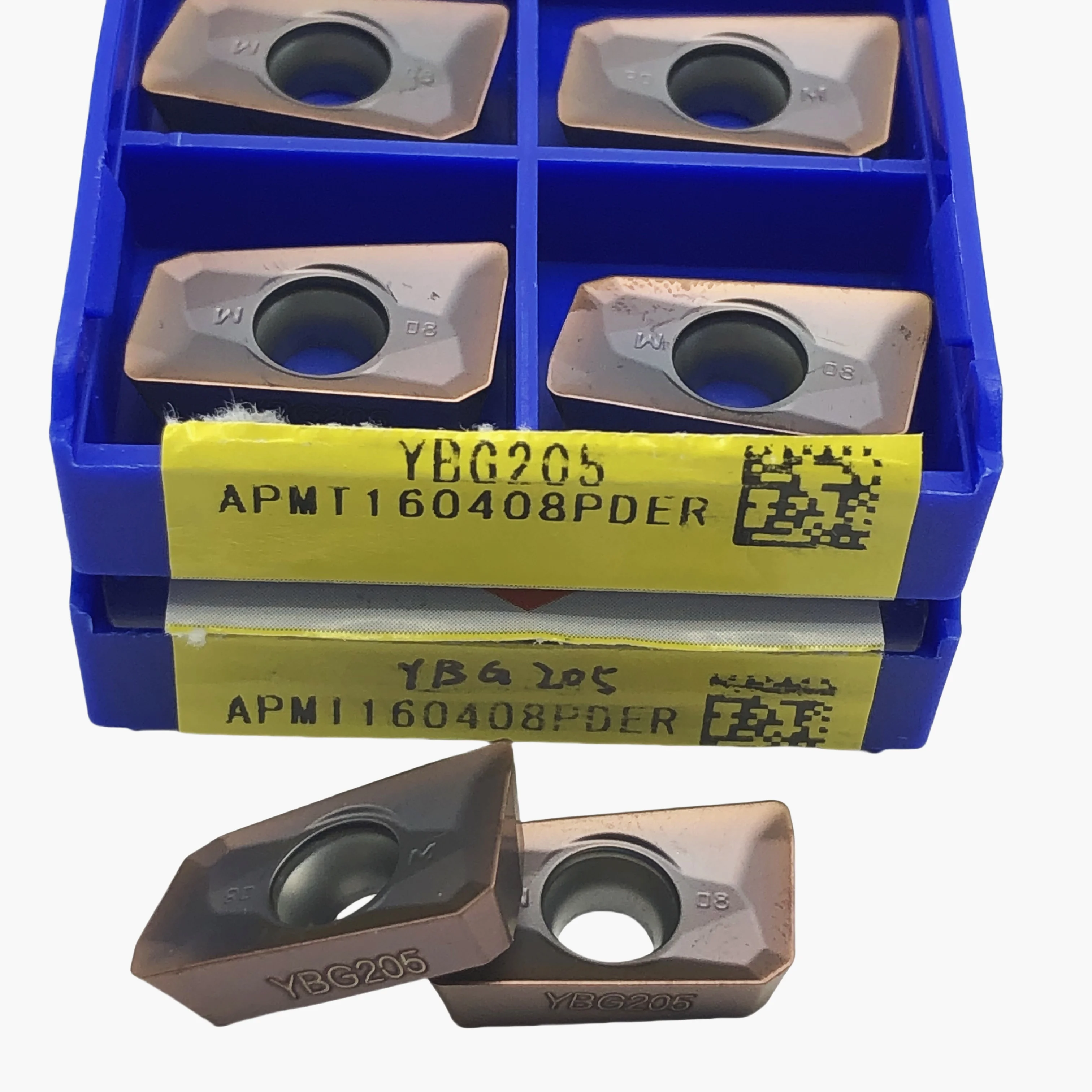 Carbide Insert Tool, Alta Qualidade, APMT1135PDER YBG205 APMT160408PDER YBG205, 100% Original APMT1135 APMT160408PDER, 10Pcs