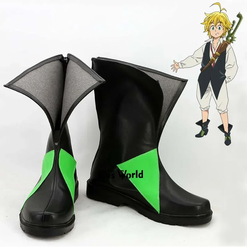 

Dragon's Sin of Wrath Meliodas Anime Customize Cosplay Flat Shoes Boots