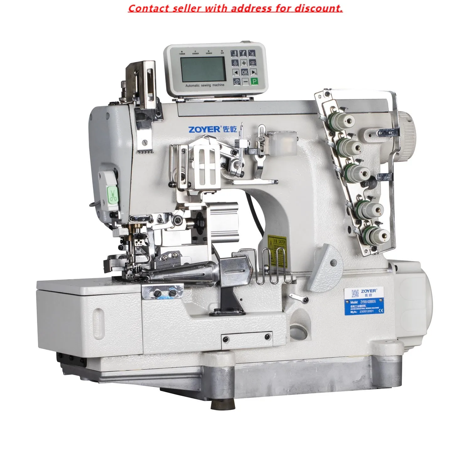 

Zoyer NEW Type Optical Eye Sensor Machete Rolled-edging Interlock Sewing Machine ZY500-02BBDG