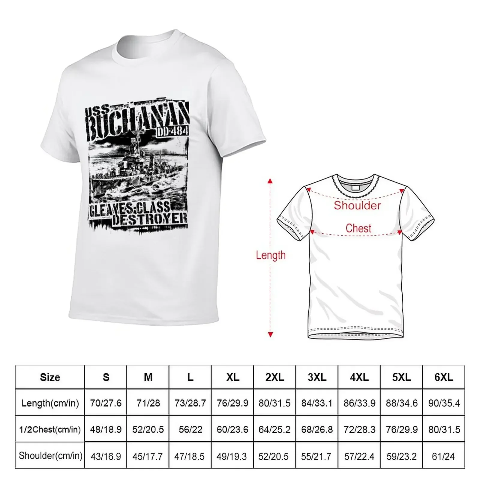 Destroyer Buchanan T-Shirt blacks summer top korean fashion mens t shirt graphic