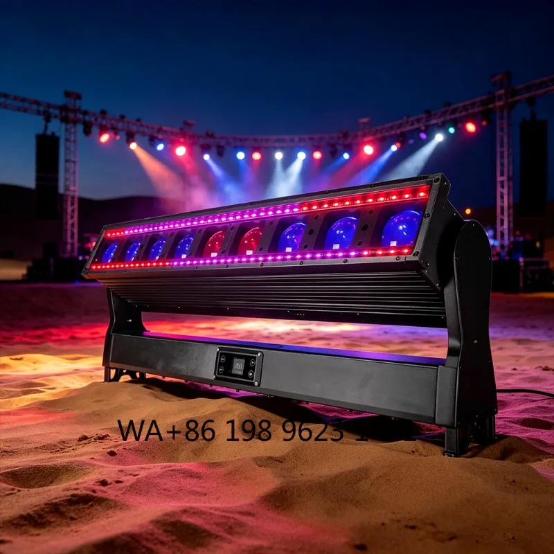 10 Head 60W RGBW IP65 Waterproof Moving Bar Light CCT Adjustable Stage Lighting for Rental Wedding Event Show Performance