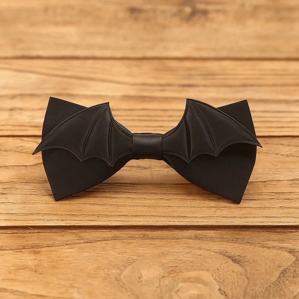 الكلاسيكية بو الجلود هالوين Cravat قابل للتعديل لينة الخفافيش ربطة القوس فيونكة الأسود الإبداعية الرجال ربطة العنق البدلة الملحقات