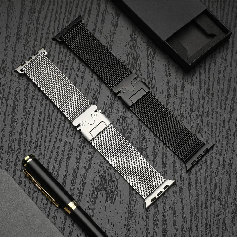 Titanium Straps For Apple watch Ultra 2 49mm Series 10 9 8 7 6 5 4 SE 46mm 42mm 41mm 45mm 44mm 38-40mm Milanese Loop Accessories