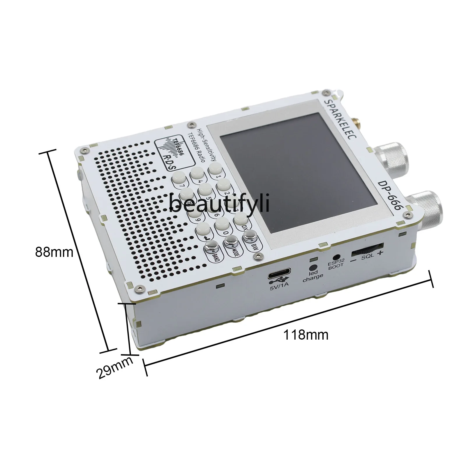 Touch screen, full band, high sensitivity radio