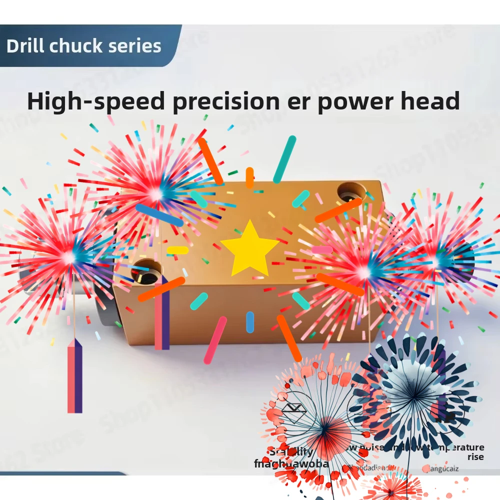 ER20 Power Head High Precision Waterproof Spindle for Drilling Tapping Milling Boring Grinding Machine Retrofit