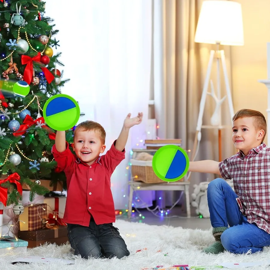 Toss and Catch Ball Game Outdoor Beach Pool Toys for Games 6 Paddle 3 Balls Pool Beach Lawn Yard Games 3 4 5 6 7 8+ Year Old To