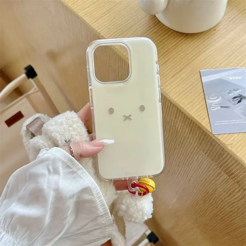 حافظة هاتف ميفي مناسبة لهاتف آيفون 12-15 برو ماكس جميع السلاسل كاواي كارتونية شاملة حافظة ناعمة مقاومة للغبار على شكل قطرة حدود