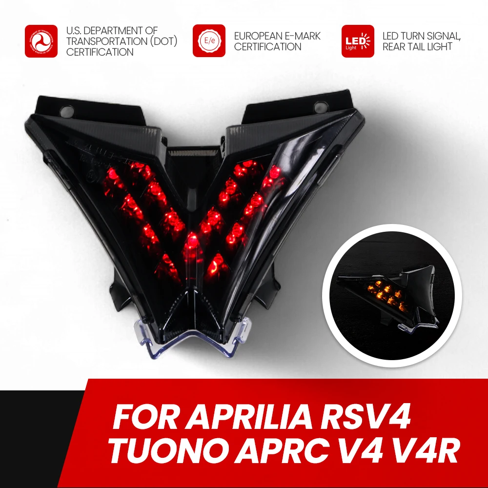 Motorcycle LED Integrated Turn Signal Rear Tail Ligh For Aprilia RSV4 Tuono APRC V4 V4R 2011-2018 Modified Accessories