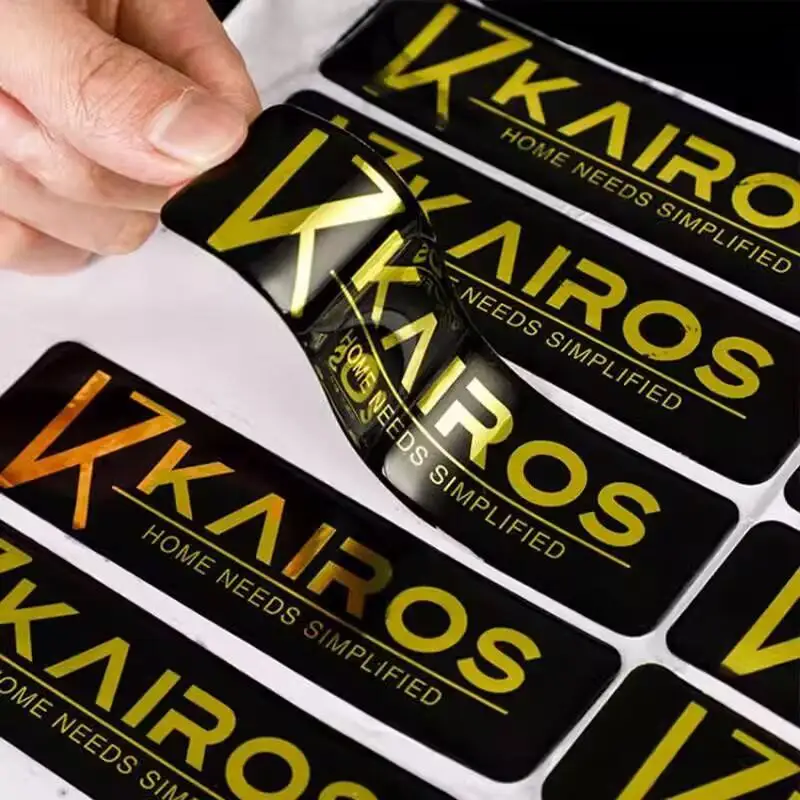 Customized 3D Resin Epoxy Waterproof Sticker Label Strong Adhesive Soft Rubber Dome Sticker Printing Hot Stamping