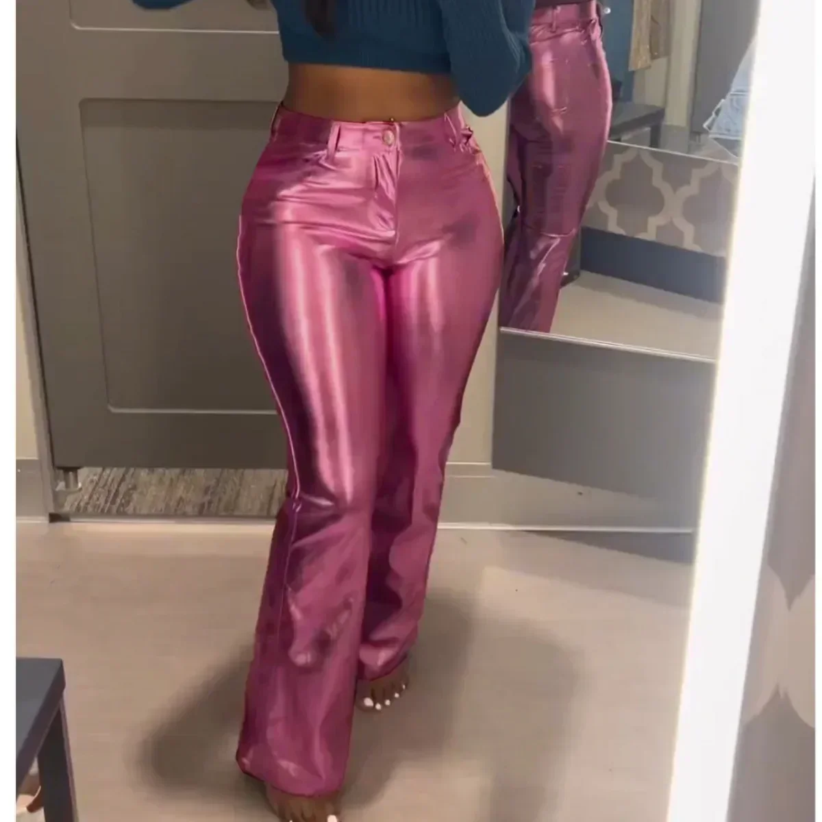 

European Fashion Summer Sexy Long Pant Casual Streetwear Female Sexy Trousers Ladies Elegant Capris