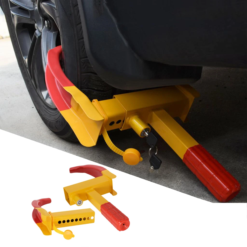 Heavy Duty Car Wheel Lock Clamp Boot Tire Claw Trailer Auto Truck RV Motorcycle Carts Automotive Boat Trailers Anti Theft Lock