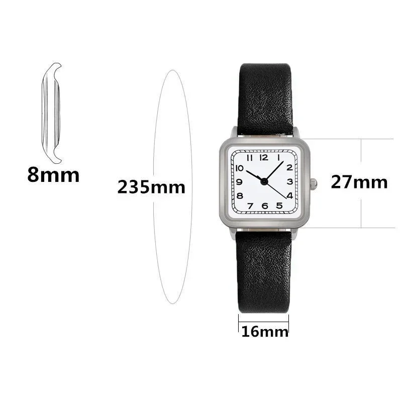 Moda casual relógio simples quadrado relógio de quartzo para mulheres relógio masculino presente relojes para mujer часы жleti 1924е