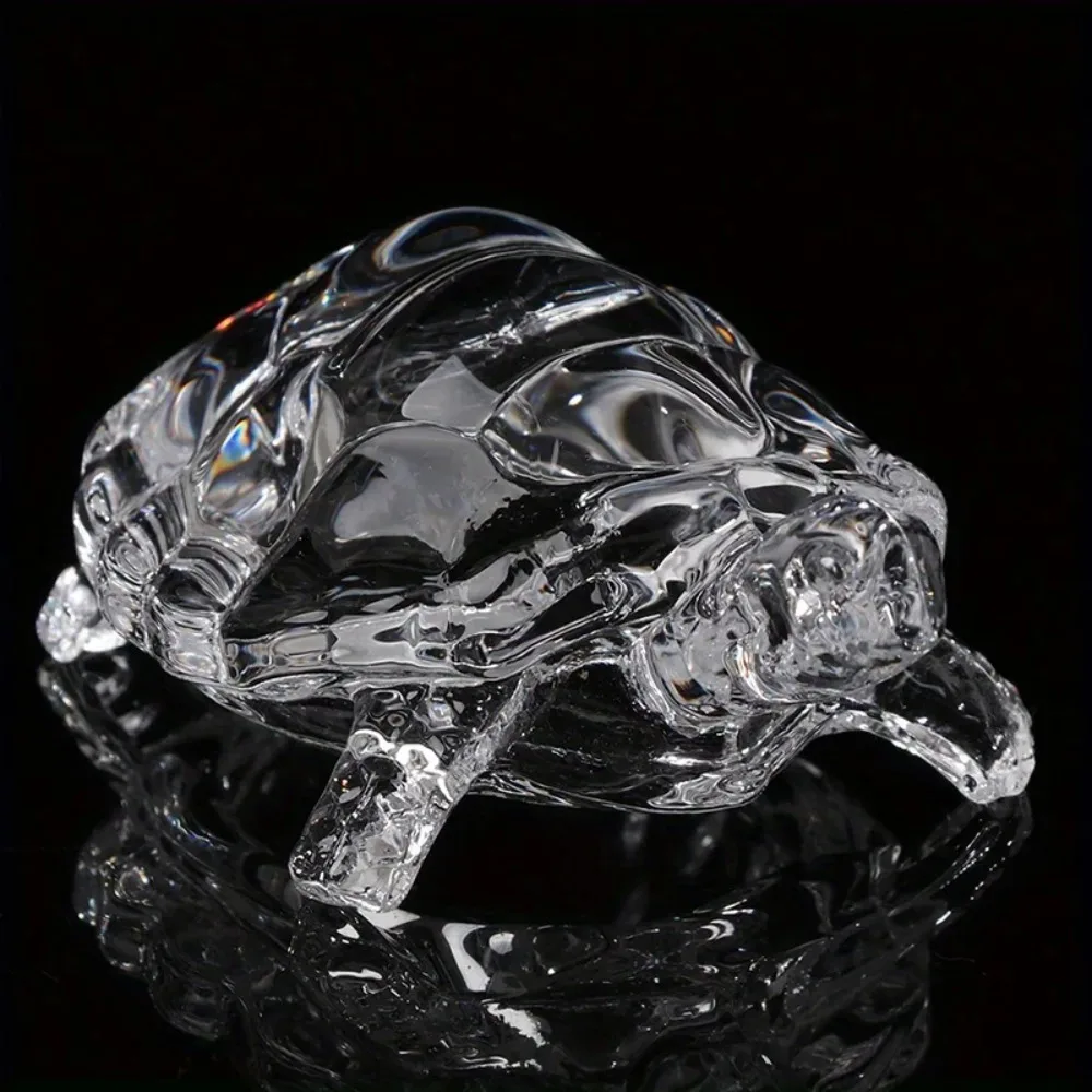 A Crystal Turtle Ornament, Mini Turtle Statue, Lucky Ornament, Suitable for Home Office Desk Decoration, Home Decoration