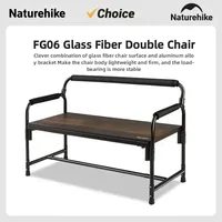 Naturehike Outdoor Glamping Glass Fiber Folding Double Chair Aluminum Alloy Leisure Armchair Camping Chair 160kg Load-bearing