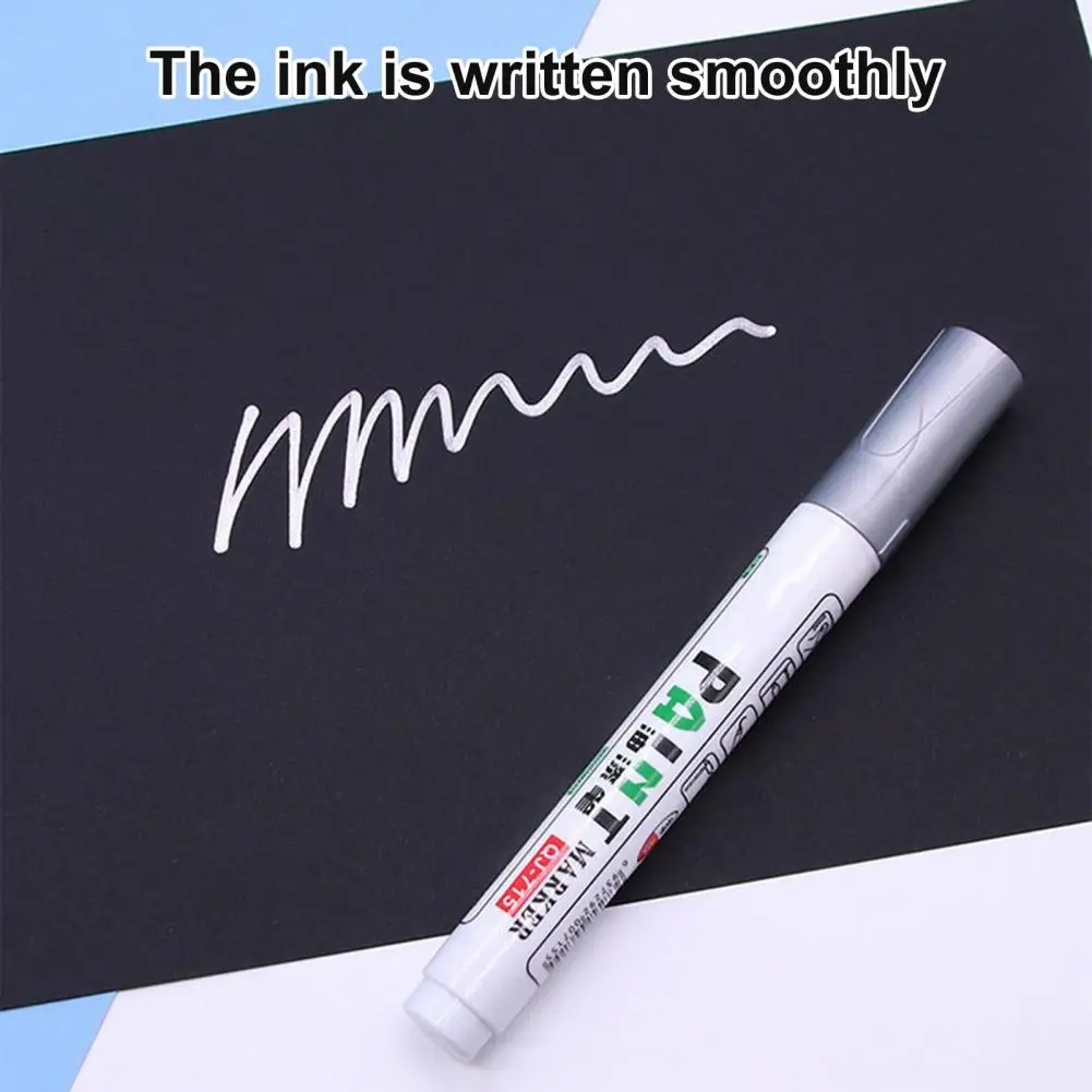 12Pcs Practical Paintbrush  Fade-resistant Portable Paint Pens  Water-resistant Painting Pen