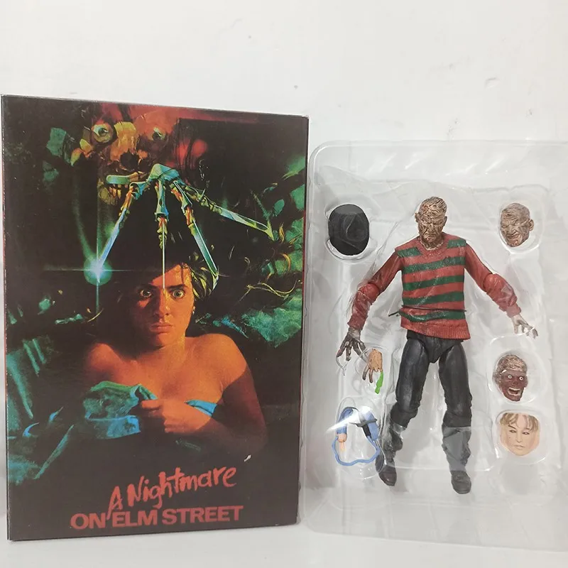 NECA Freddy Krueger Action Figure Collectible Model Toy Halloween Horror Christmas Gifts