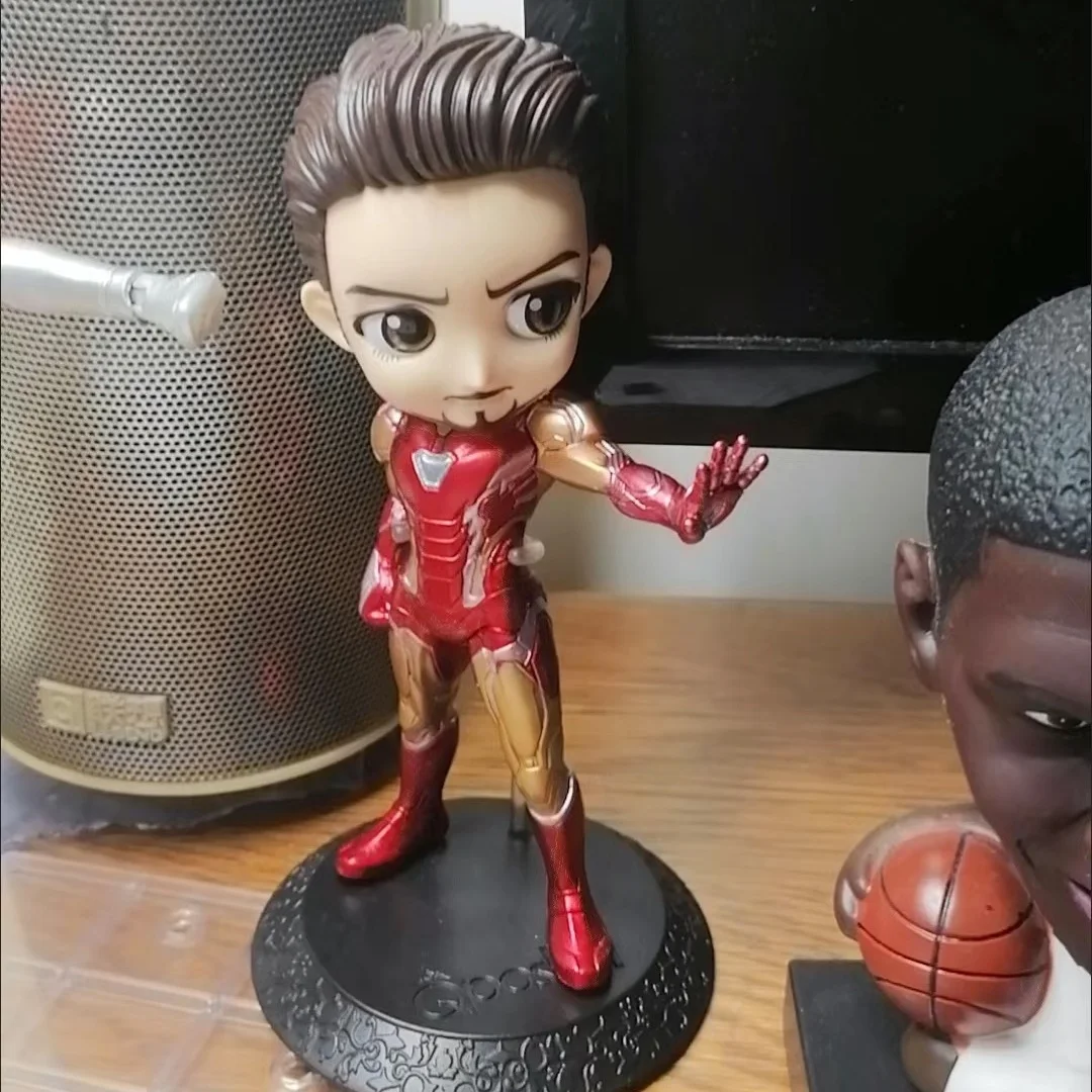 Original bandai qposket marvel homem de ferro anime figura brinquedos saotome figura de ação para crianças presente modelo colecionável brinquedos presentes
