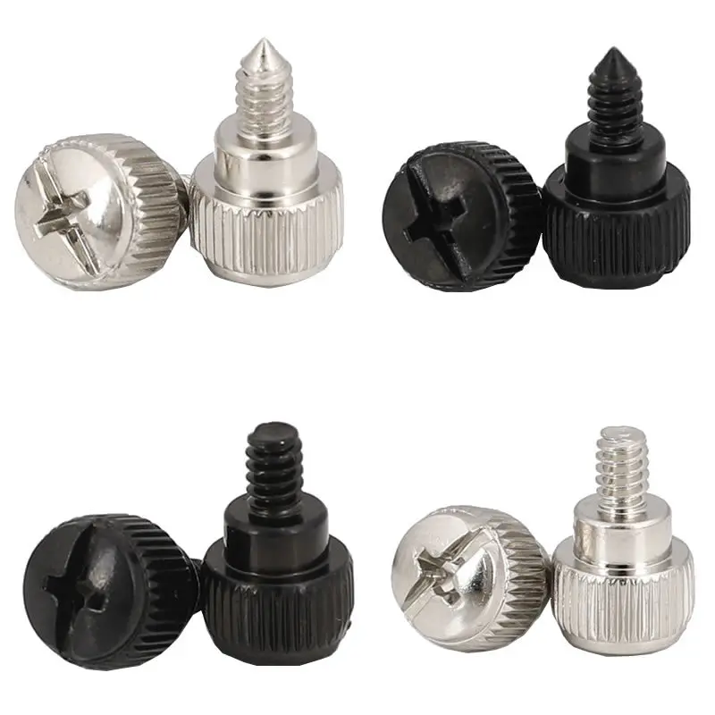 10 pces 6 #-32*6 thread dentes computador computador caso ventilador de refrigeração ajuste toolless parafuso thumbscrews parafuso de polegar m3.5