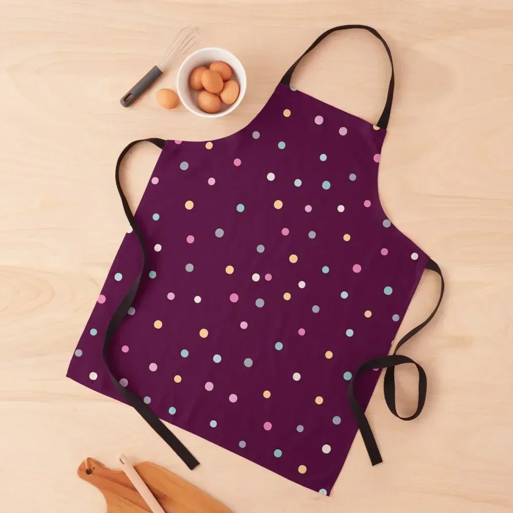 

Adorable Pastel Coloured Dots Pattern - Polka dot pattern, dotted aesthetic - Wine Apron Men's Kitchen Apron
