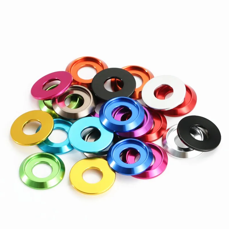 10pcs/5pcs M2 M2.5 M3 M4 M5 M6 M8 colourful Aluminum cup head washer for button head ISO7380 screw