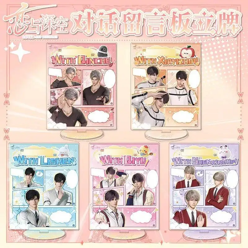 

Anime GAME Love And Deepspace Caleb Sylus Rafayel Zayne Xavier Anime Cosplay Note Acrylic Stand Desktop Message Board Signboard