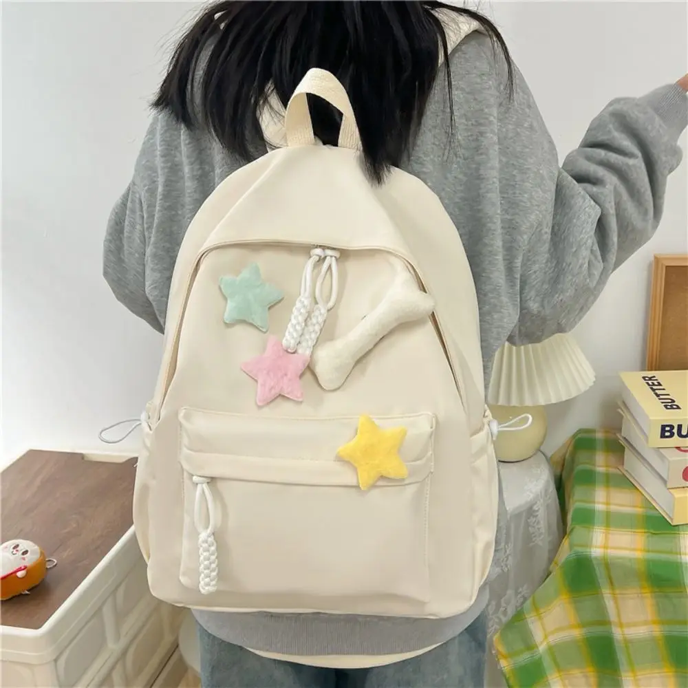 Creative Gift Large Capacity Backpack Harajuku Nylon Shoulder Bag Reusable Satchels Bag Shopping