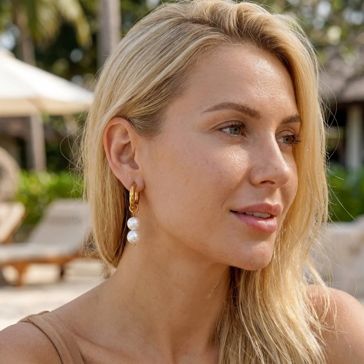 Minimalistische Edelstahl-Ohrringe mit Imitationsperlen und Quasten für Damen und Herren, Herz, unregelmäßige geometrische Ohrringe, eleganter Schmuck – Detail 5