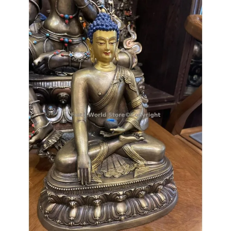 Boutique buddha statue Tibet Nepal Buddhism Shakyamuni Amitabha Power Buddhist Temple HOME Altar worship Effective protection