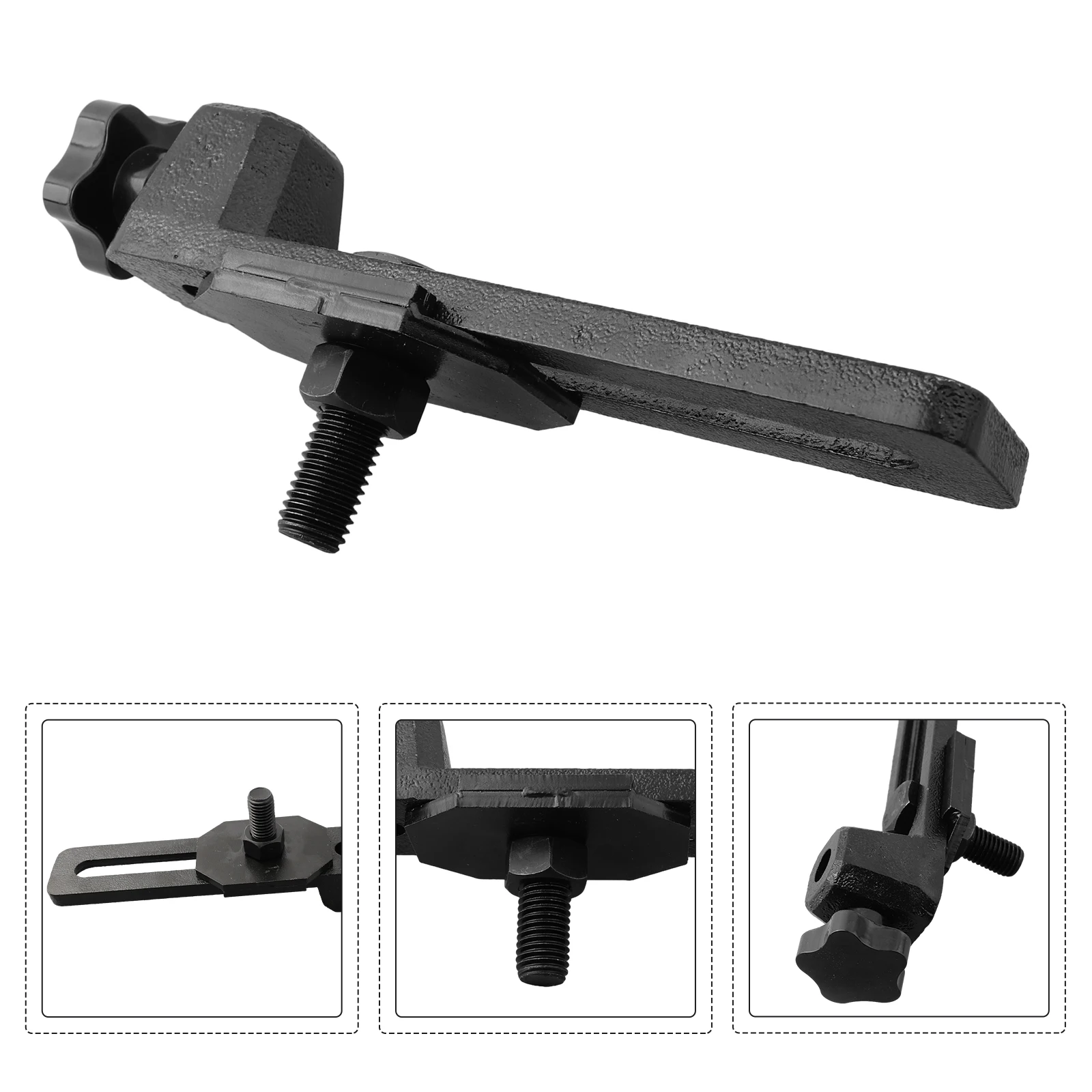 

Cast Iron Base 1530g DIY Woodworking Base Length 230mm Long Service Life Optional Hole Diameter For Midi Lathes