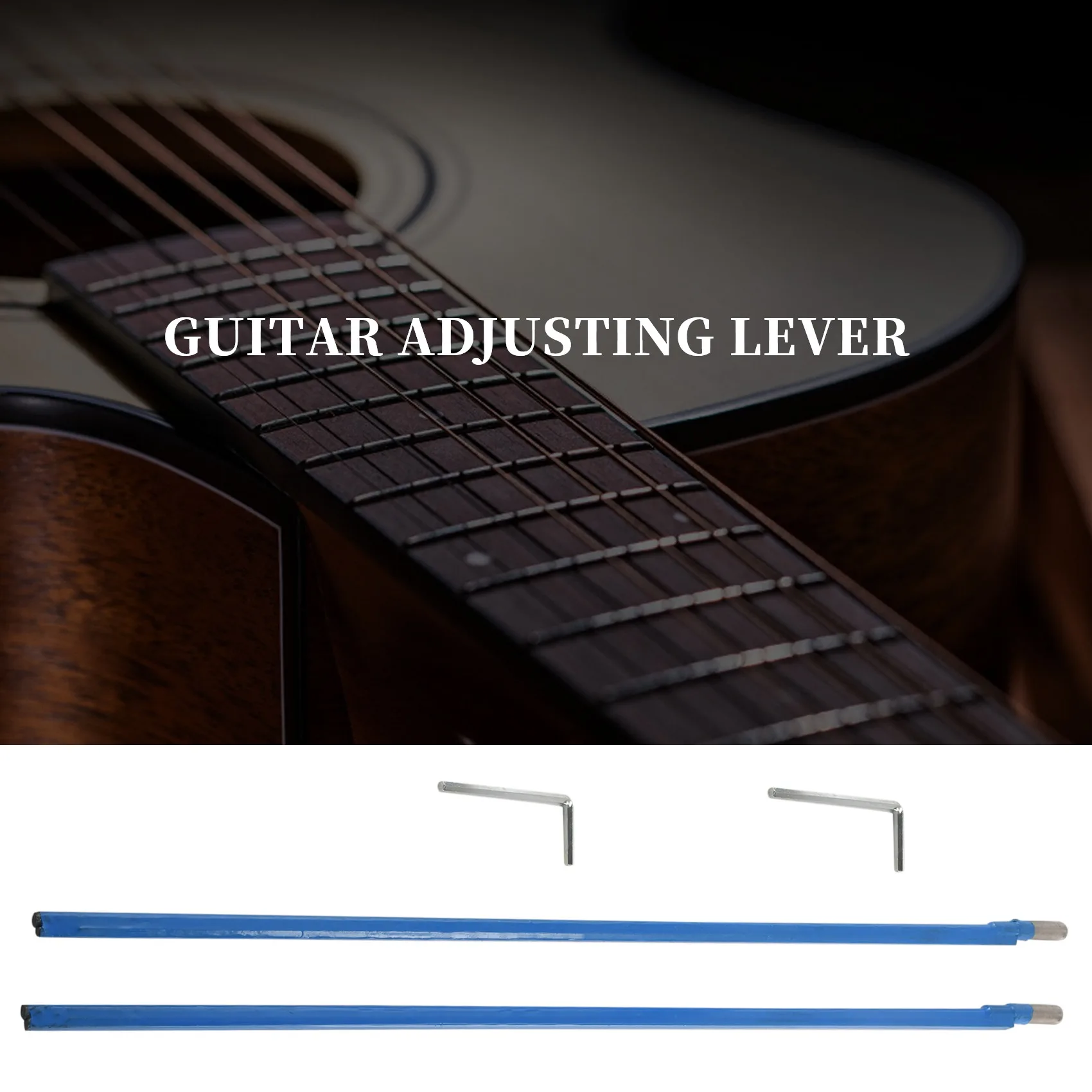 2pcs Two Way Rod Type Guitar Truss Rod Steel 9 X 440mm Blue