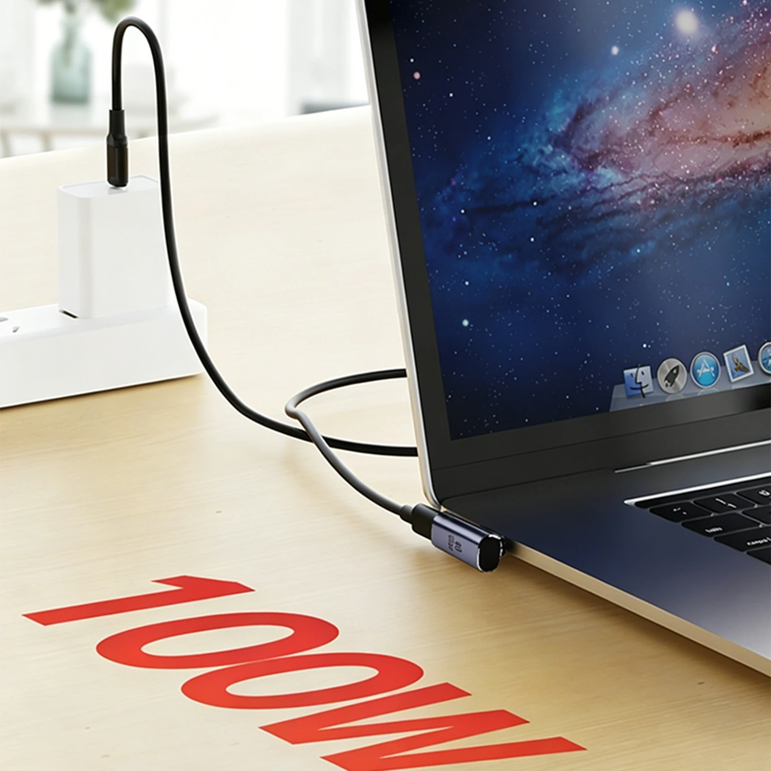 90 Degree USB C Magnetic Adapter PD 100W Type C Male to Female 40Gbps 8K Extension Connector for Steam Deck MacBook Tablet Phone