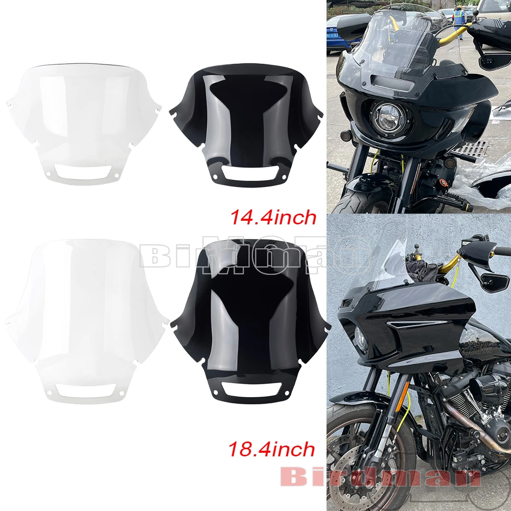 Motorcycle Fairing Replacement Recurve Windshield Smoke/Clear For Harley Softail FXLRST 117 Low Rider ST EI Diablo FXRST 22-23