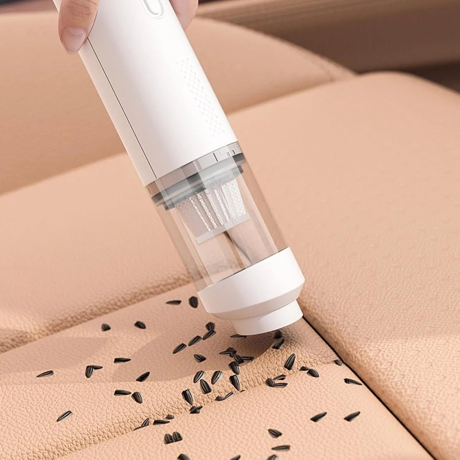 مكنسة كهربائية محمولة قوية لاسلكية - شفط قوي، خفيفة الوزن، بطارية طويلة، وظيفة النفخ، مثالية للسيارة والمنزل والمكتب،