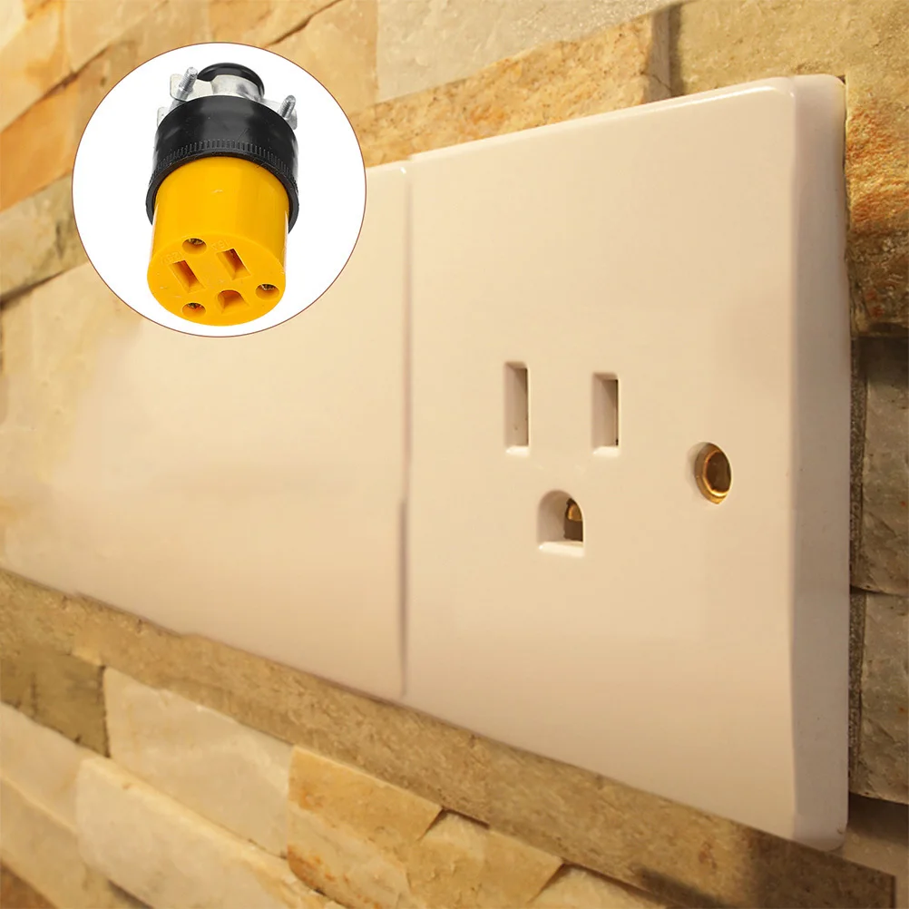 

3-Prong Grounding Female Extension Cord Plug End Replacement 15a AC125V Electrical Connector Heavy Duty Cord Repair