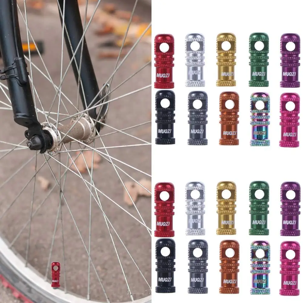 

2PCS 2 in 1 Presta Valve Stem Cap Anti Corrosion Aluminium Tubeless Tire Valve Cap Ultralight Colorful