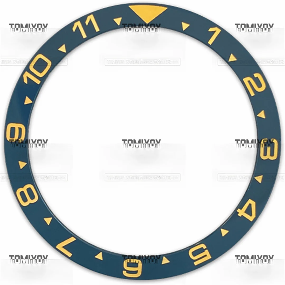 Bisel plano de cerámica para Seiko Sekio007 SKX005, 38MM, negro, azul, verde, 12 horas, reloj mecánico para hombre