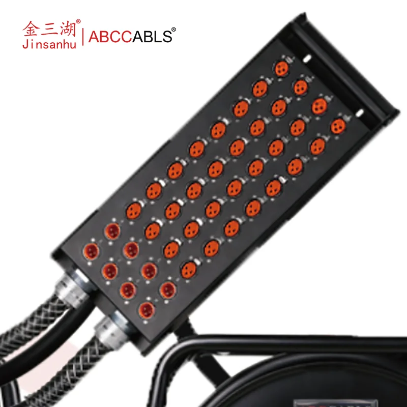 ABCCABLS 40 Channel 32F+8M Dual Reel Stage Audio Snake Cable, XLR Multicore Microphone Snake for Large Live Performance
