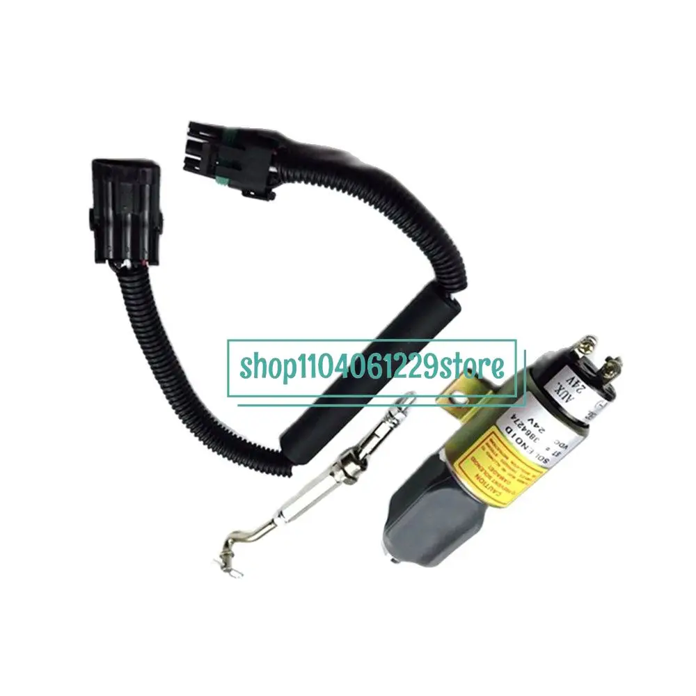 Excavator Parts Flameout Solenoid Valve Oil Cut-off Valve Flameout Switch 3864274 For Liugong CLG220 225C 915 920D 922E 923 925D