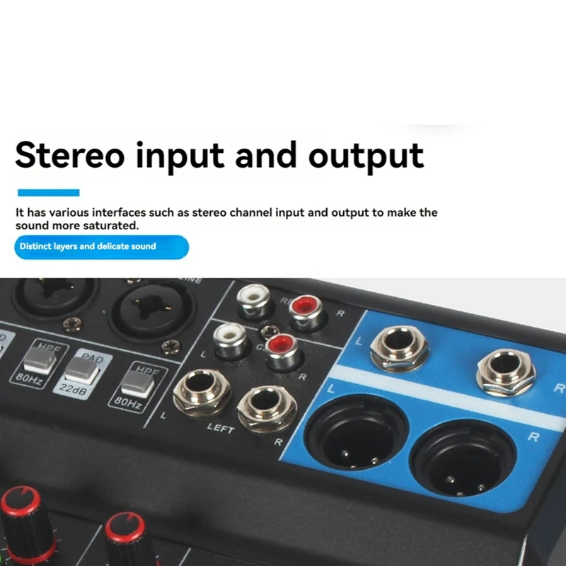 3CGRO-A5 Live Sound Card Mixing Console Mixer For Live Streaming DJ Audio Equipment Professional Audio 5Channel Sound Mixer