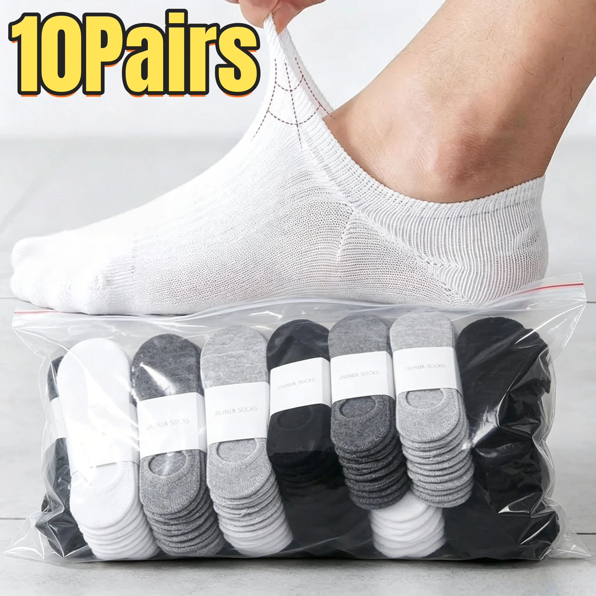 Invisibility Sock Loafer - 10 paires de chaussettes courtes en