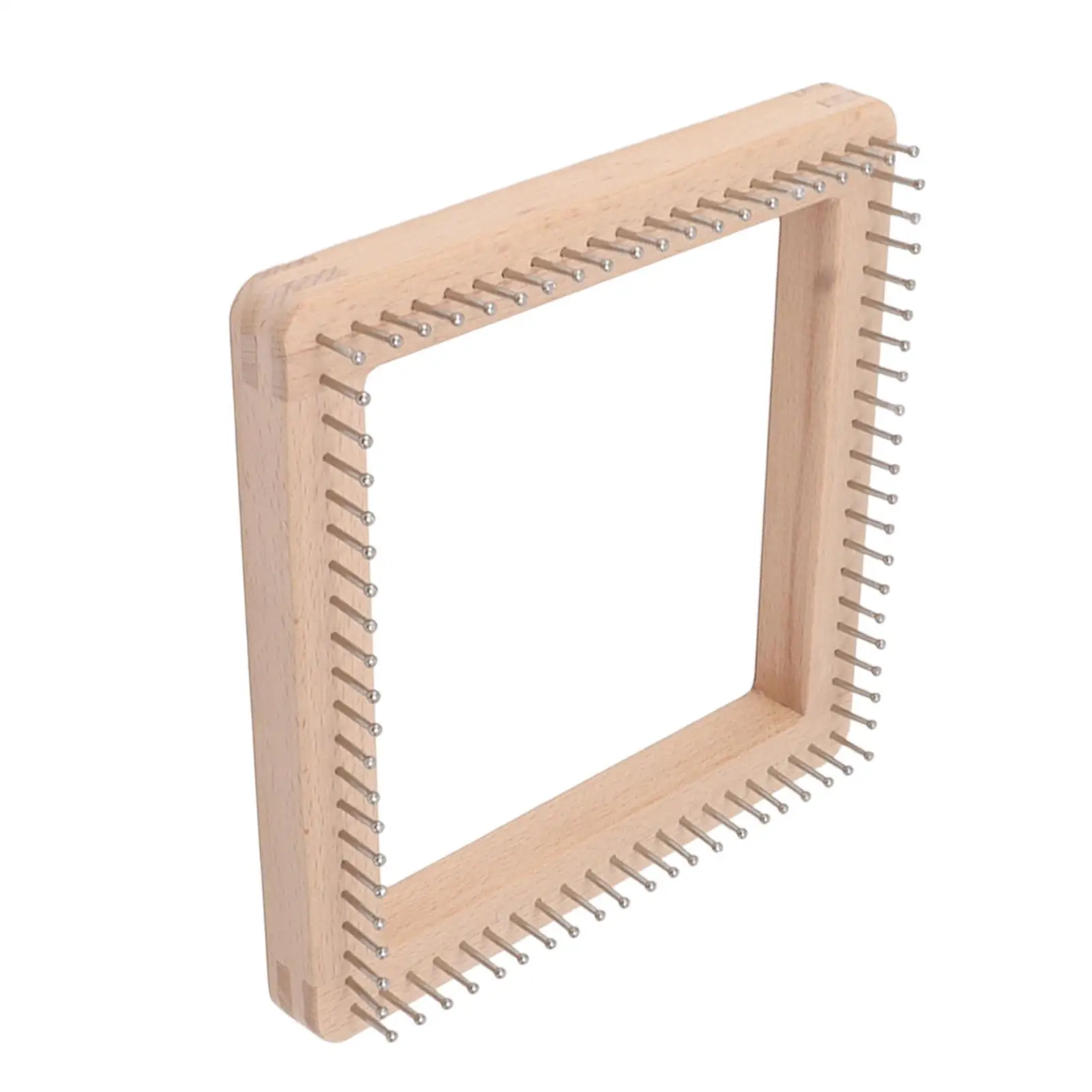 Wooden Mini Square Knitting Tool with Hooks - Crochet Board for weaving Mats, Hairbands, Blankets & Socks