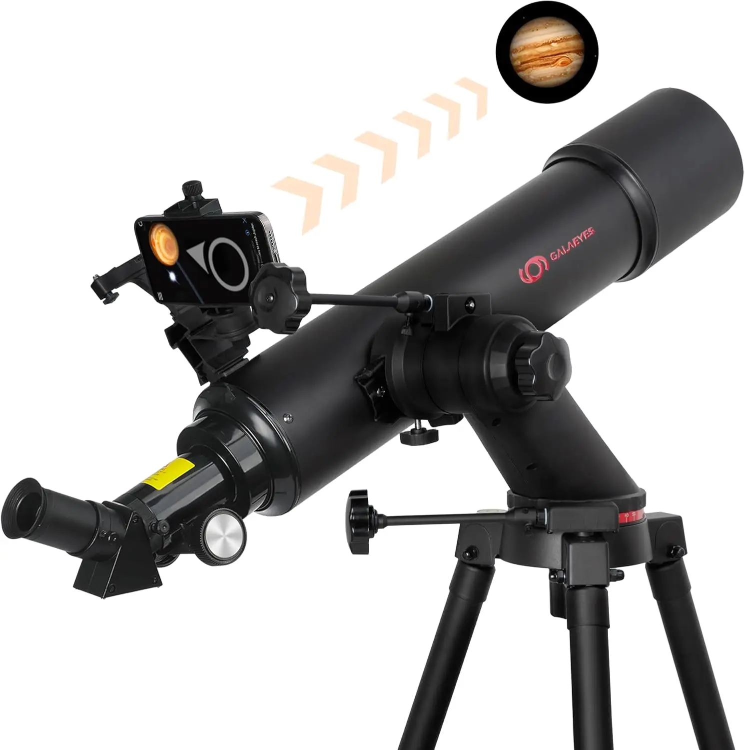 100mm Aperture 600mm FL w/Star-Finding System for iOS/Android, Telescope for Adults high Powered