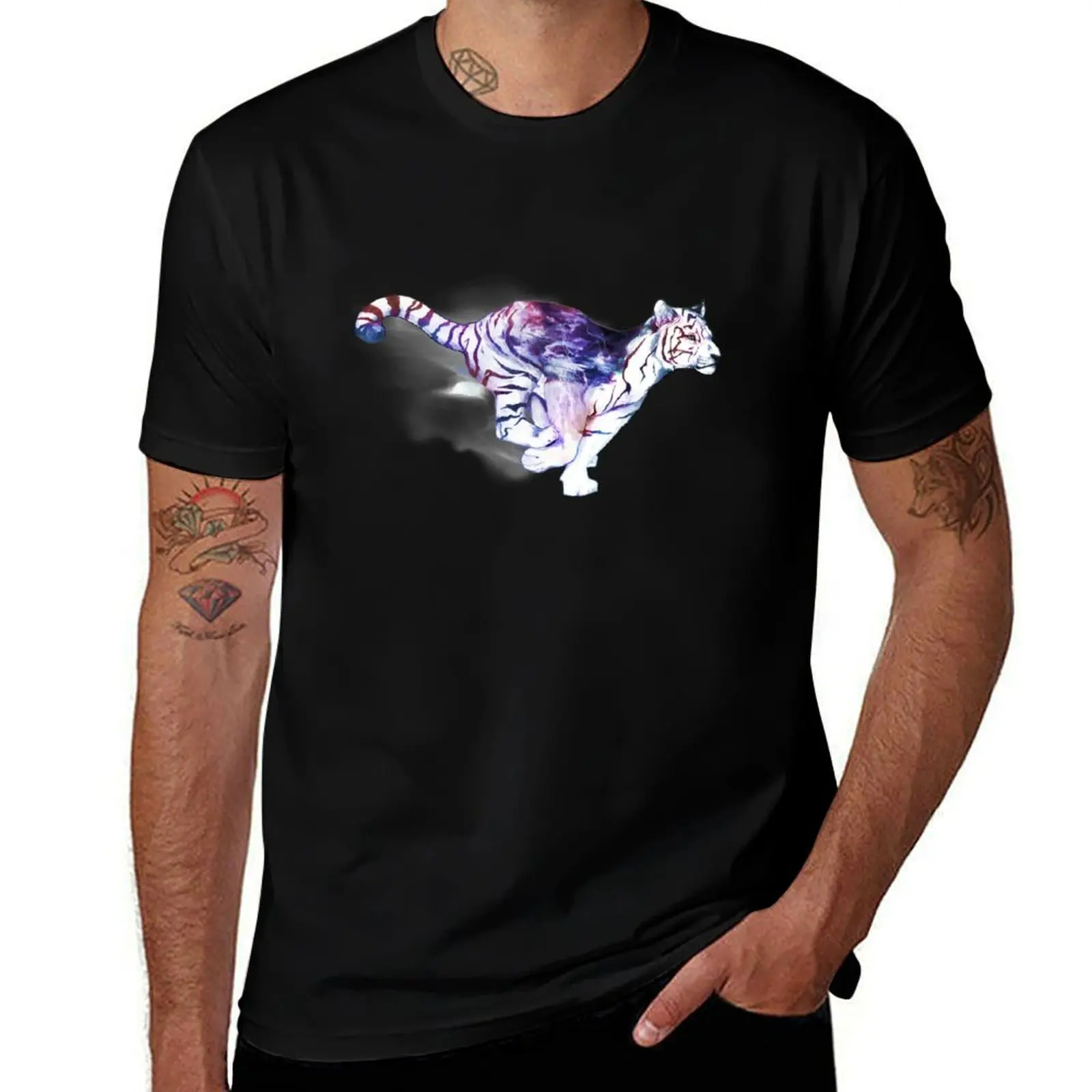 Storm Tiger - Fantasy Animal Art T-Shirt Quick Dry Training Short Sleeve Tee T-Shirt