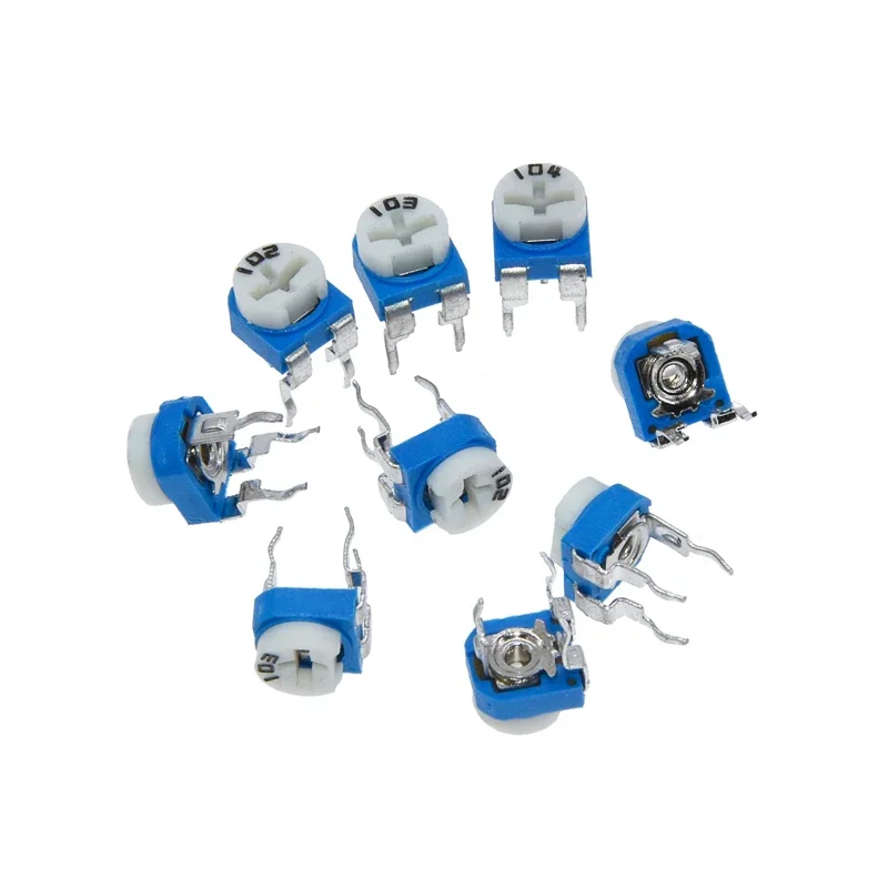 20pcs RM063 Trimpot Trimmer Potentiometer Variable Resistor 100R 200R 500R 1K 2K 5K 10K 20K 50K 100K 200K 500K 1M Ohm Resistance