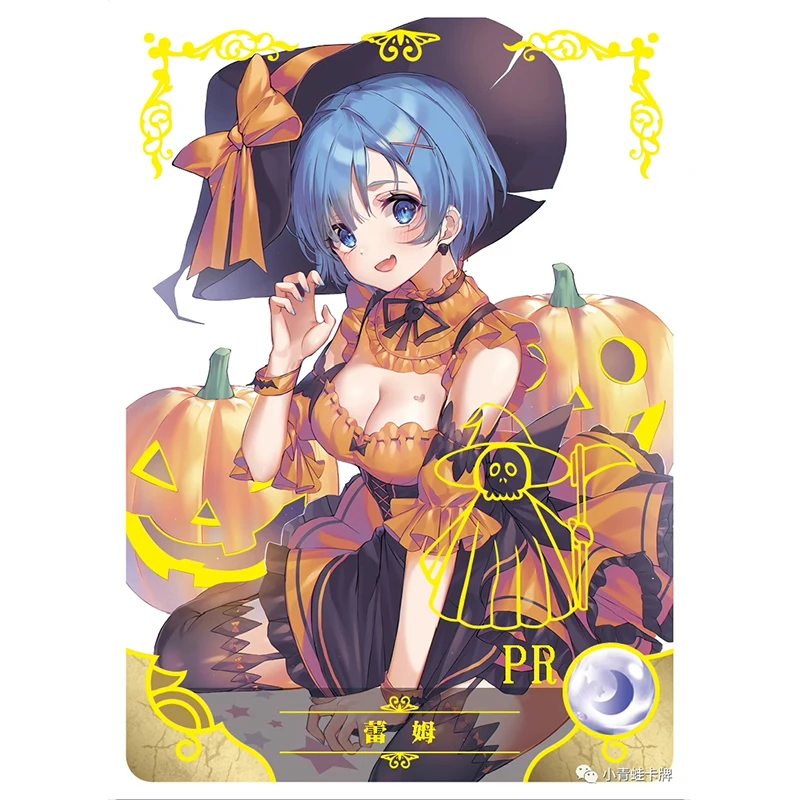 Goddess Story 2M08 series PR card Hatsune Miku Rem Anime characters Bronzing Collection flash card Cartoon toys Christmas gift