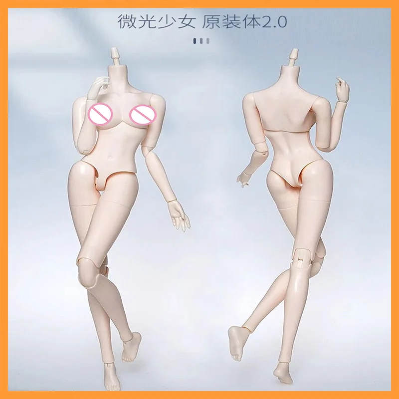 In Stock 1/6 Scale Micro Light Girl&BEDOLL Original 2.0 White Skin Mid Chest Female Soldiers Body For Fans DIY