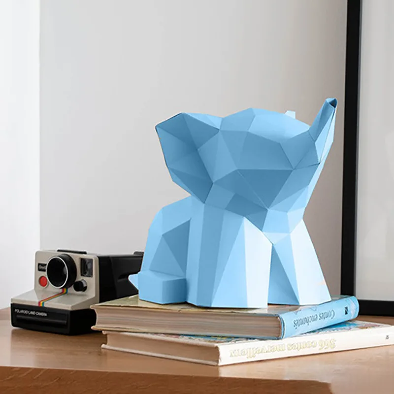 

Cute Elephant 3D Paper Model - DIY Handcraft Desk Decoration, Educational Fun Craft for Home Decor & Creative Handwork