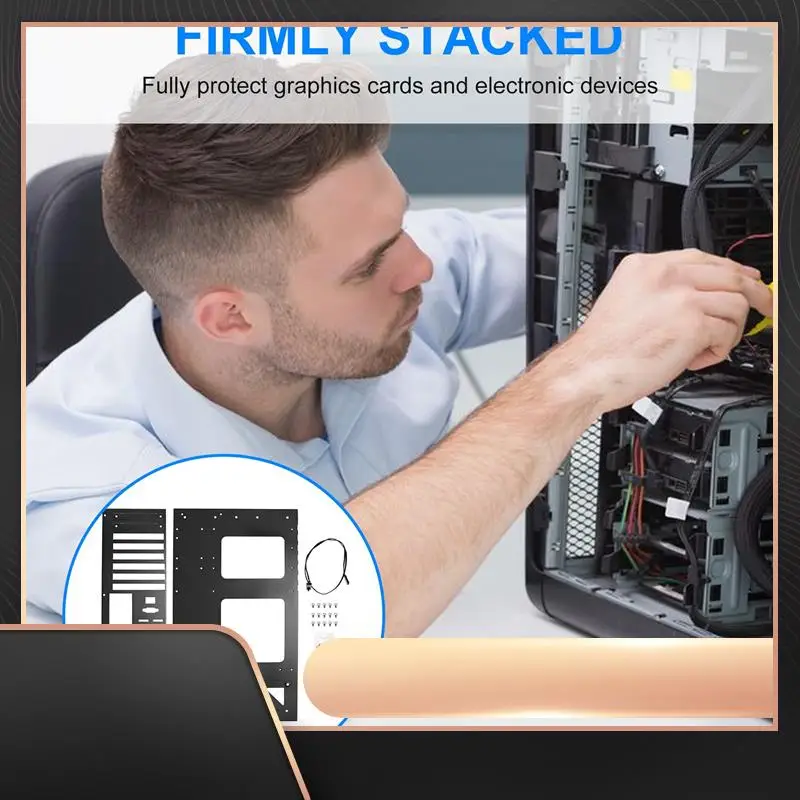

Mining Frame Mining ETH Motherboard Bracket Thickened Bitcoin Mining Rig Case Support ITX/ Mini ATX For 8 GPU